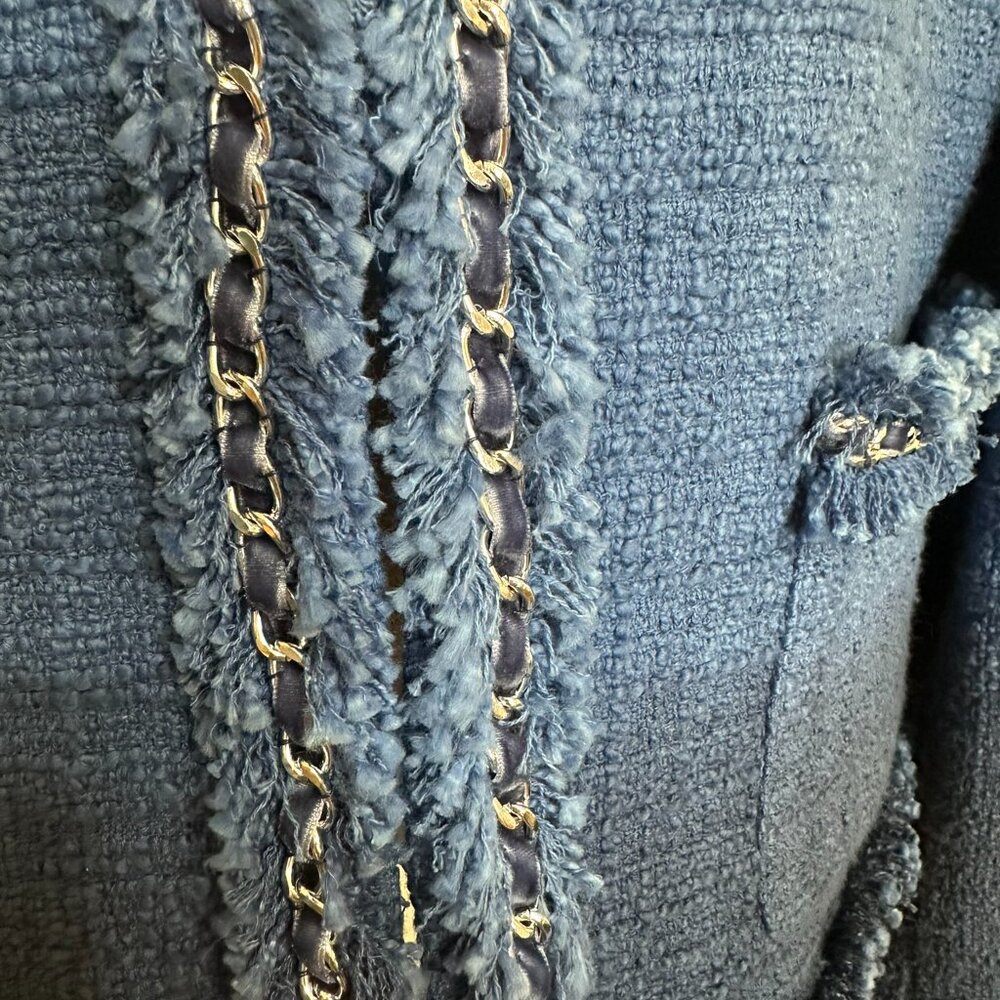 Boston Proper, Vintage jacket, Two tone blue, Size 16 - Picture 3 of 16